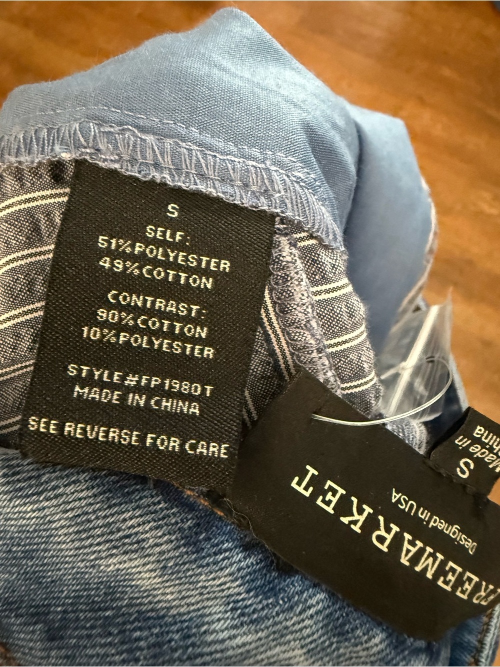 Light Índigo Denim Waistband Pants - Picture 7 of 7